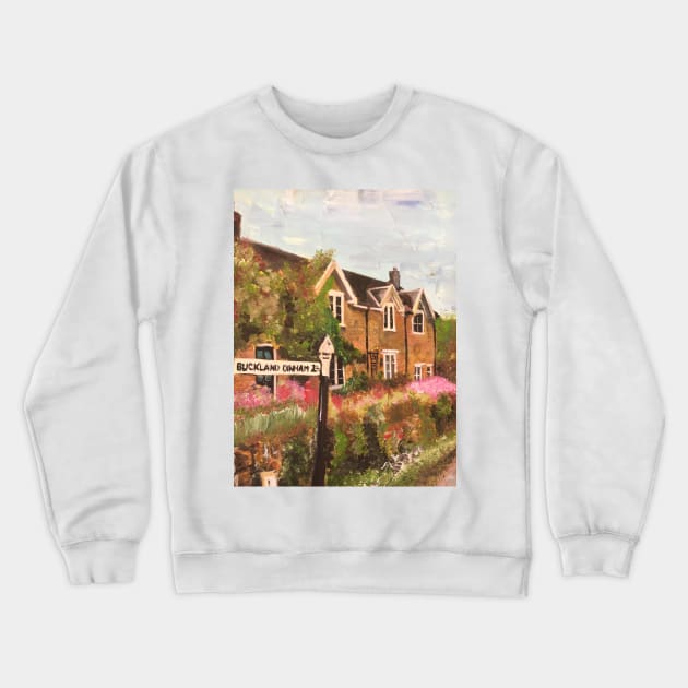 Somerset, Houses and Flowers Crewneck Sweatshirt by golan22may